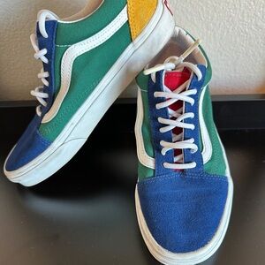 Vans Old Skool Yacht Club women’s size 8.0 Multi Color Block Canvas & Suede